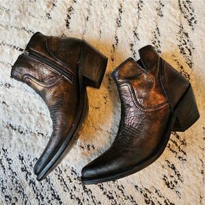 LIBERTY Black Brown Ankle Boots